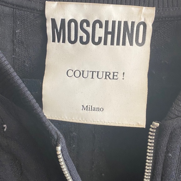 MOSCHINO cable knit sweater elephant rare jacket black cable knit - Picture 6 of 11